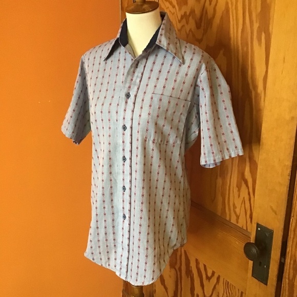 3 for 20 $ bundle Vintage 70s Van Heusen Double Identity BF  Big Collar Shirt - Picture 10 of 12